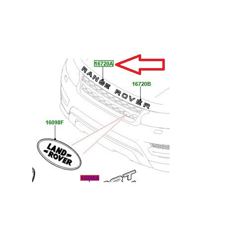 Land rover Logo capot RANGE (LR106495)