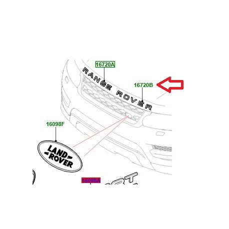 Land rover Logo capot Rover (LR106496)
