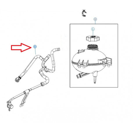Mopar tuyau flexible (52000811)