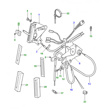 Land rover bouton-commande de chauffage (MTC2805)