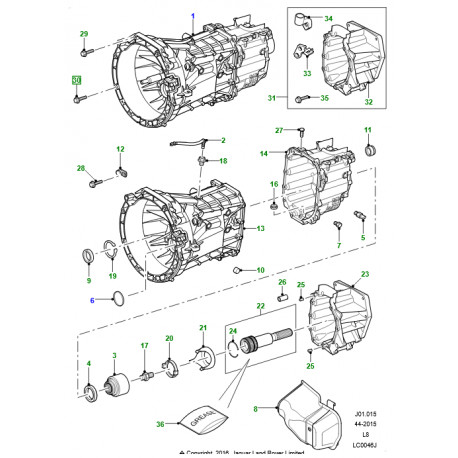 Land rover vis Defender 90, 110, 130, Discovery 3, Evoque, Range Sport (FB110096)