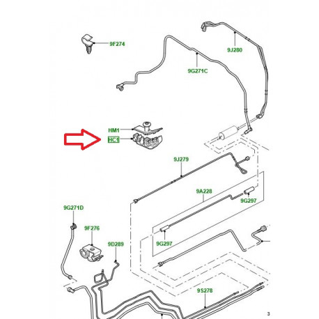 Land rover agrafe tuyau de frein Range L322 (WJC000040)