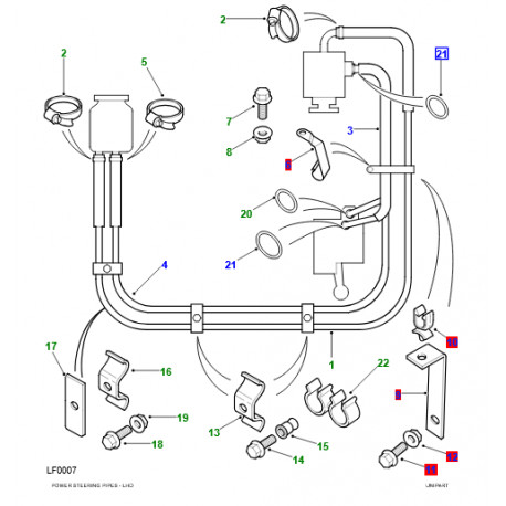 Land rover joint torique Defender 90, 110, 130 (QYX100280)
