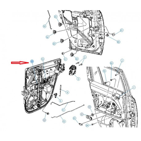 Mopar leve-glace Compass MK49 (68002888AA)