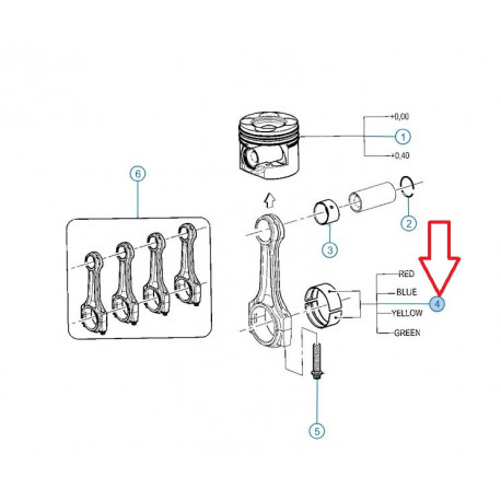 Mopar Coussinet de bielle standard (68142808AA)