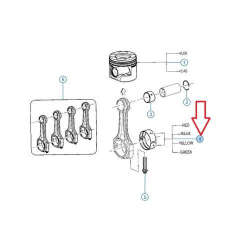 Mopar Coussinet de bielle standard (68142810AA)