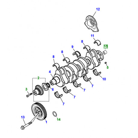 Jaguar douille de support de vilebrequin X-Type et XK8 (C2S49492)