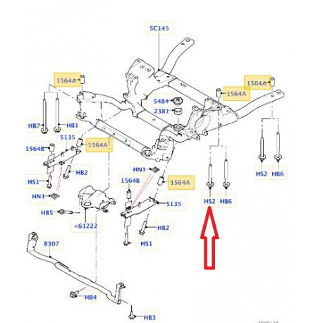 Land rover vis avec rondelle (LR051046)