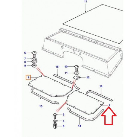 Land rover panneau de plancher (ALR1743)