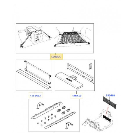 Land rover Filet plancher coffre (VPLWS0589LR)
