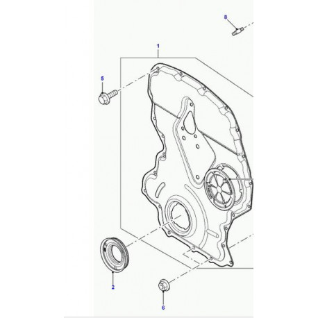Land rover bague d'etancheite avant vilebrequin Defender 90, 110, 130 (LR077704)