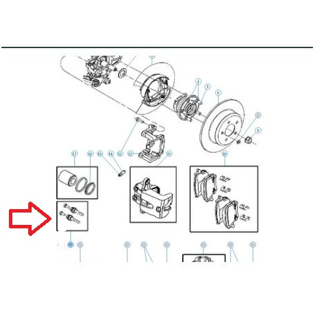 Mopar coulisses etrier arriere (5137686AD)