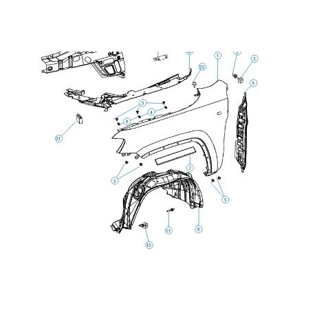 Mopar Pare boue avant (68272334ADPC)