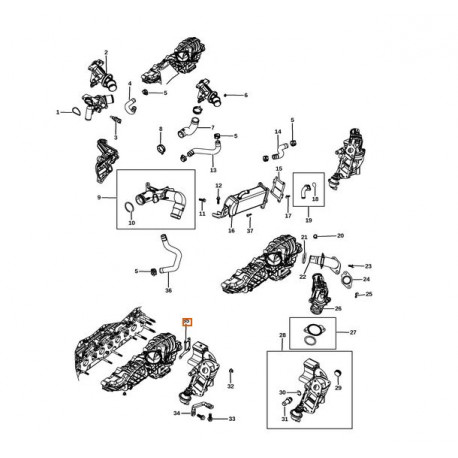 Mopar Joint systeme EGR (68092304AAPC)