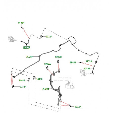 Land rover TUYAU FLEXIBLE DE FREIN ARRIERE DROIT (LR144163LR)