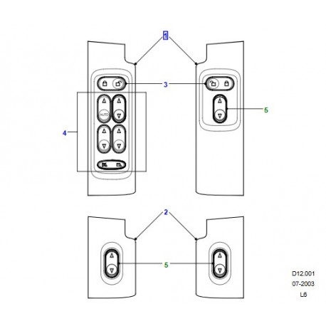 Land rover applique boitier-interrupteur (EIP500260PUY)