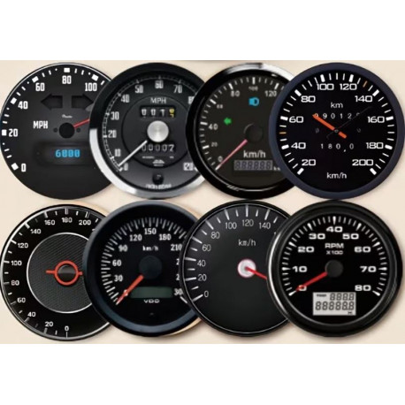 Allmakes 4x4 Lot de 8 Sous-verres à Thème de Tableau de Bord (RLD22)