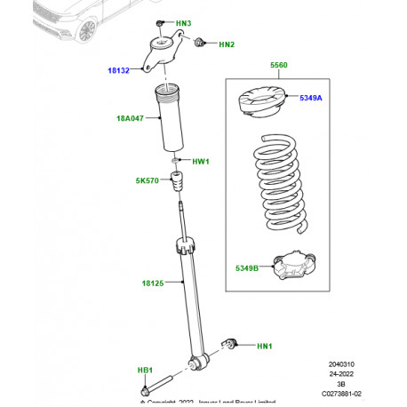 Land rover Ecrou (LR186349)