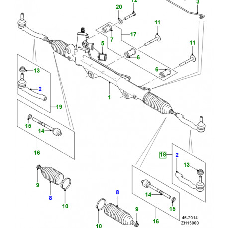 Jaguar rotule de barre de connexion avant droite F-Type (C2D47158)