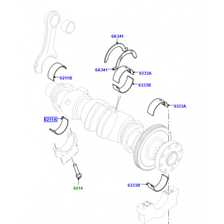 Land rover Demi coussinet de bielle (LR161210LR)