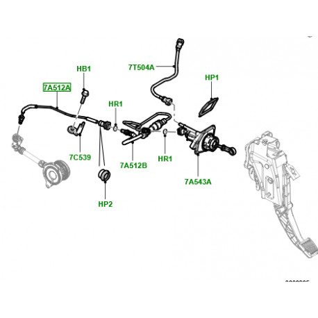 Land rover tuyau embrayage Evoque (LR002823)