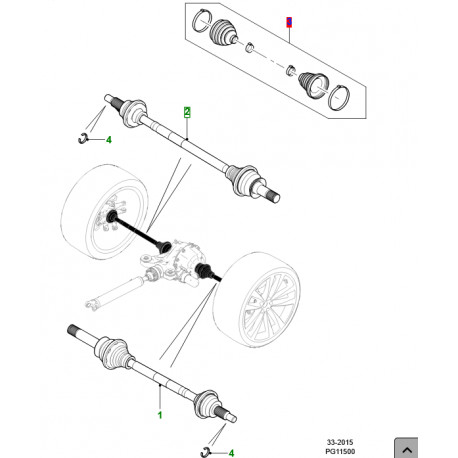 Jaguar Arrière droite, XKRS-GT, sans bague ABS visible (C2D42130)