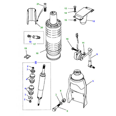 Land rover amortisseur avant Standard pour ressort Pneumatique (STC2830LR)