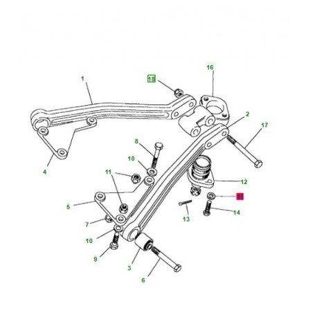 Land rover ecrou a six pans Defender 90, 110, 130 (NY608042)