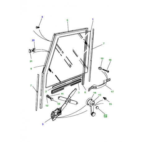 Land rover bouchon poignee leve vitre manuel Range Classic (YXX3200PMA)