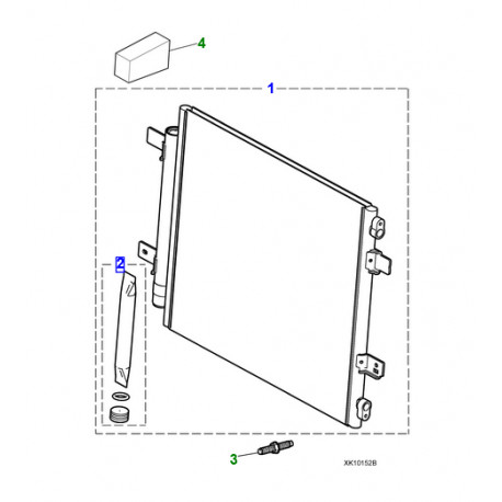 Jaguar sachet déshydratant XJ6 X350,  X358,  XJ8 X308 et XJR X350 (C2C15230)