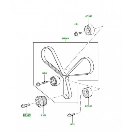 Britpart vis m14x70mm (LR002458B)