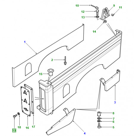 Land rover vis support de feux (AR610052)
