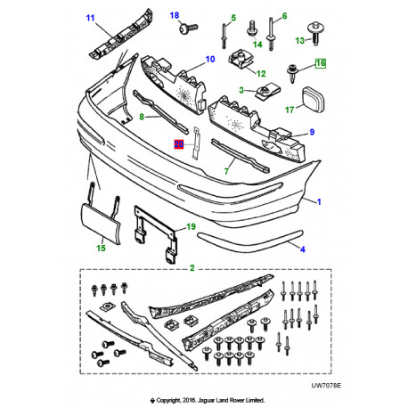 Jaguar rivet borgne F-Pace (C2S9354020)