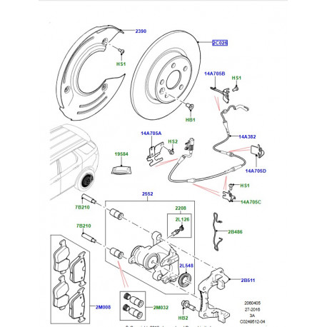 Land rover disque de frein arriere Discovery Sport (LR061388)