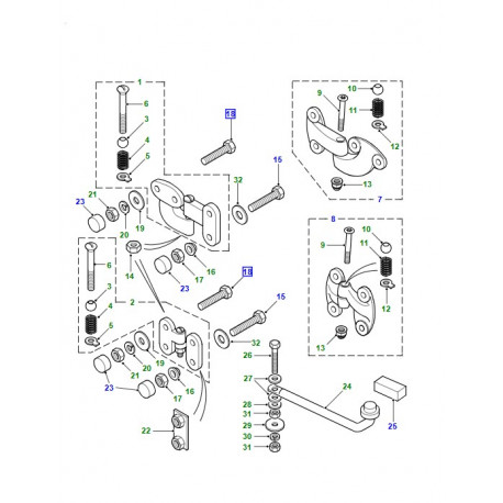 Land rover vis a tete six pans avec collet (BYG000060)