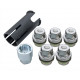 Oem Kit de verrous et cache-écrous de roue alliage Defender 90, 110, 130 (RRB500090)