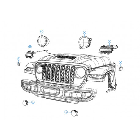 Mopar CLIGNOTANT AVANT DROiT (55112884AH)