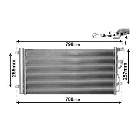 Allmakes 4x4 condenseur a/c avec deshydrat sans délai (20874703)