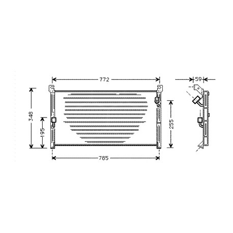 Allmakes 4x4 condenseur de clim (027T9)