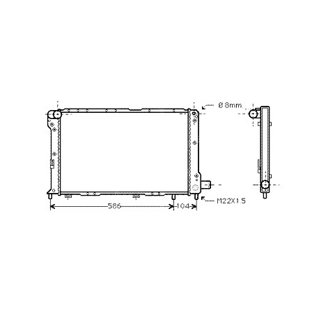 Allmakes 4x4 radiateur de refroidissement avec bva Voyager RG (5142488)