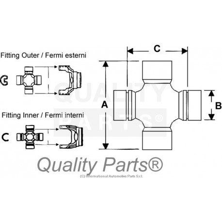 Allmakes 4x4 croisillon transmission avant arriere (4882793)