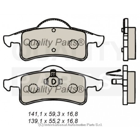 Allmakes 4x4 jeu de 4 plaquettes de frein arriere (05011970AC)