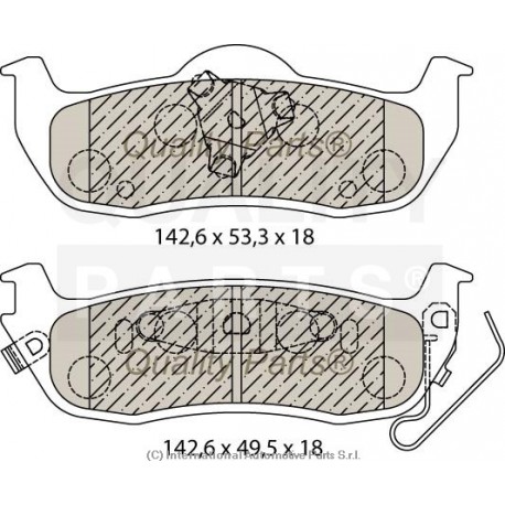 Allmakes 4x4 jeu de 4 plaquettes de freins arriere (5080871AB)