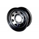black 8 spoke 7x16 steel road wh Defender 90, 110, 130