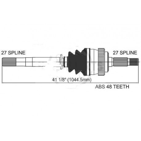 Allmakes 4x4 arbre de roue avant droit avec vari lock Grand Cherokee WG,  WJ (05012748AC)