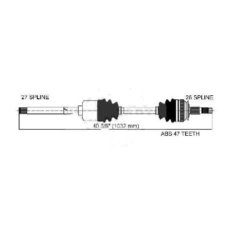 Britpart cardan avant droit  boite manuelle Voyager RG (04641884AE)