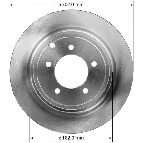 Allmakes 4x4 disque de frein arriere 302mm (04743999AA)