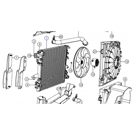 Napa radiateur refroidissement Wrangler JK (68143886AA)