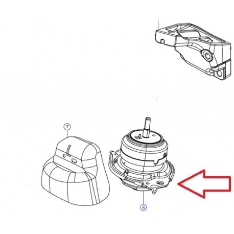 Crown support moteur droit  Grand Cherokee WK (68110950AC)