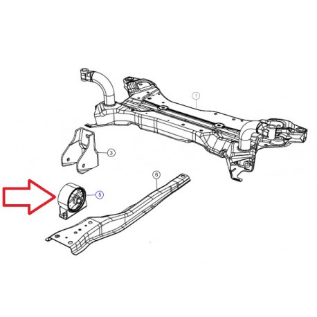 Crown support moteur avant (boite automatique) (68195037AA)